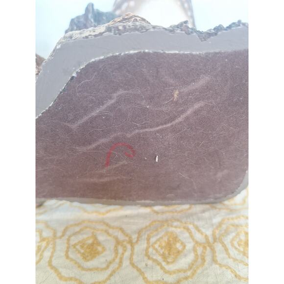 Realistic Wood Duck Figurine on Log Base- Hand Painted Wildlife Decor- Excellent - Picture 4 of 6